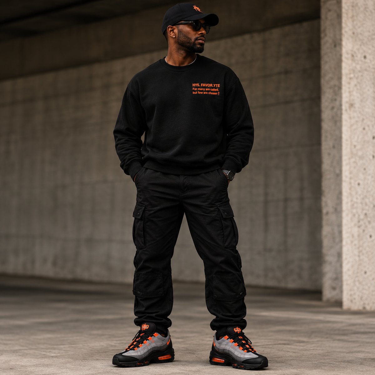 Hys. Favor.yte Chosen Sweatshirt - Black / Orange